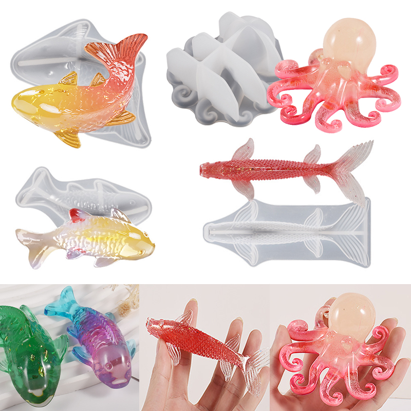 3D Koi Fish Shaped Epoxy Resin - Marine Fish Tank 评论和价格