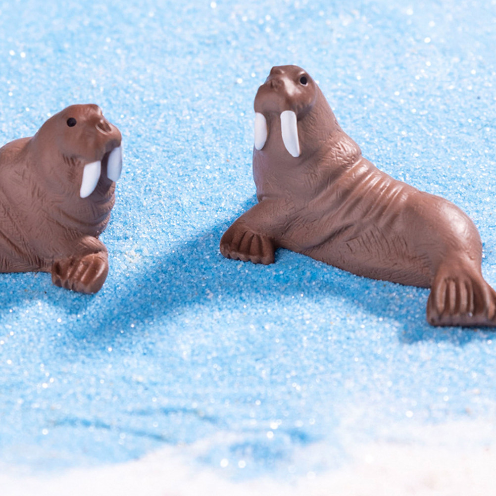 2Pcs Resin Walrus Miniature De - Ocean Aquarium 评论和价格